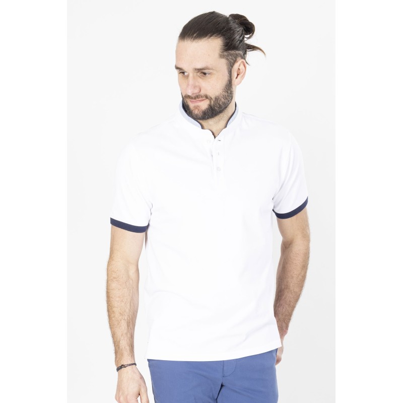 polo col mao blanc bayard