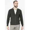 gilet zippé kaki