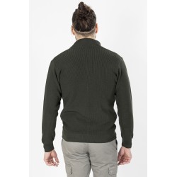 cardigan kaki en laine mélangée