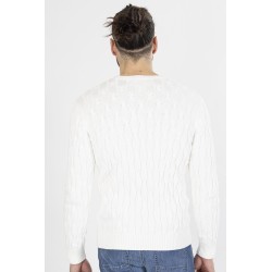 pull écru bayard avec torsades