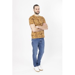 t-shirt camel coton imprimé jungle