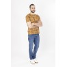 t-shirt camel coton imprimé jungle