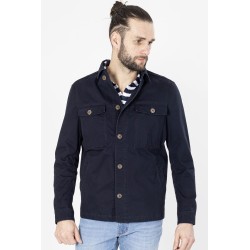 veste casual en coton bleu marine