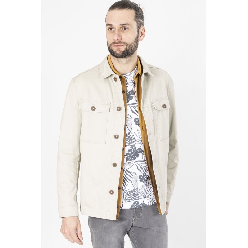 Veste de travail en toile beige