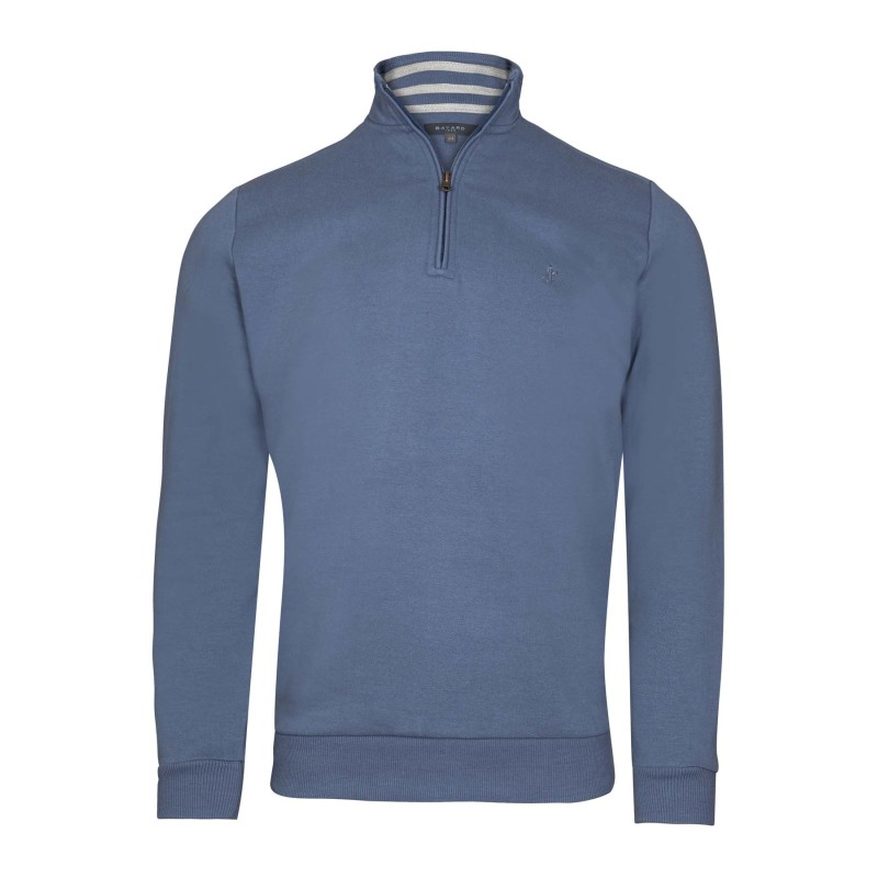 polo bleu en coton bayard