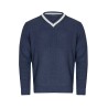 pull col V en laine et coton