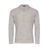 pull en coton et laine mélangée gris bayad