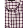 chemise à carreaux manches longues prune
