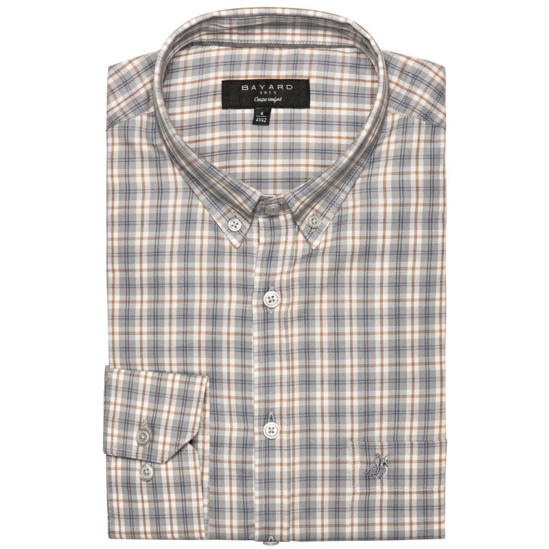 Chemise à carreaux gris