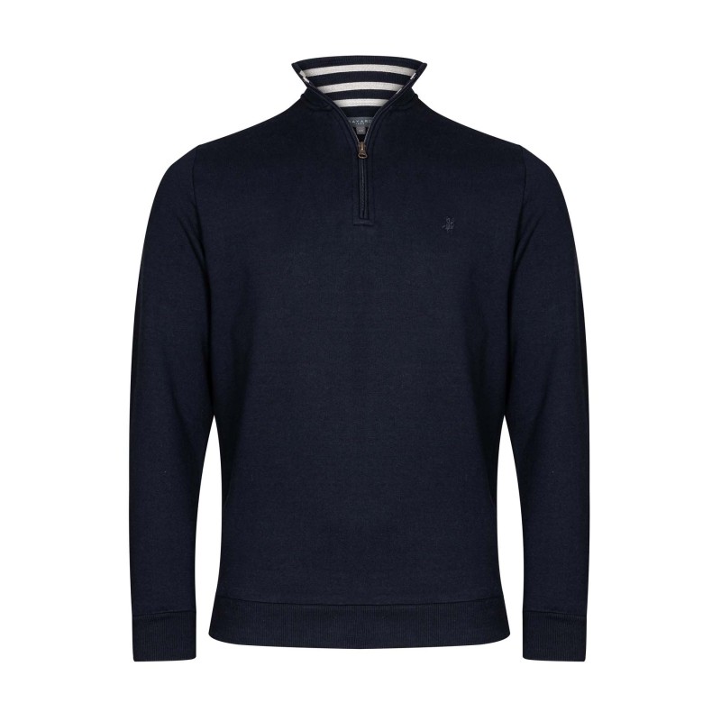 polo bleu marine col montant bayard