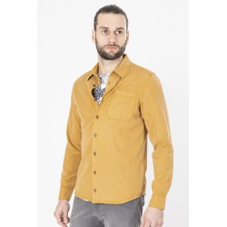 chemise camel en tencel coton et lin