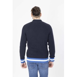 gilet avec fermeture éclair bleu marine