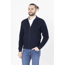 cardigan bleu marine en coton