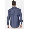 chemise manches longues bleu marine jean