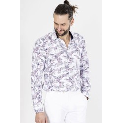 chemise blanche à motifs fantaisie bayard