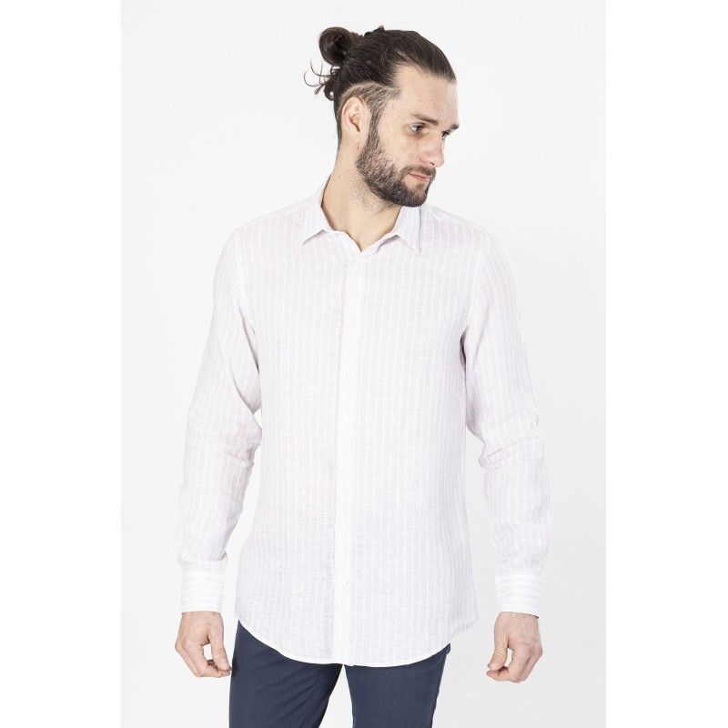 chemise en lin beige bayard