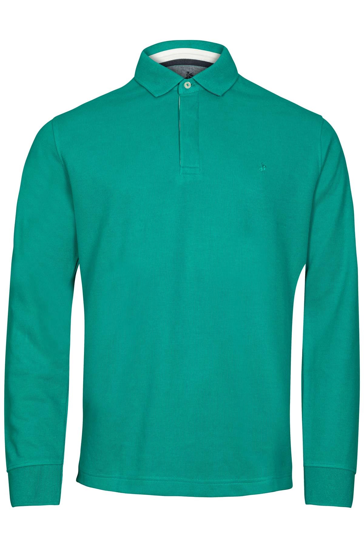 polo manches longues couleur vert émeraude