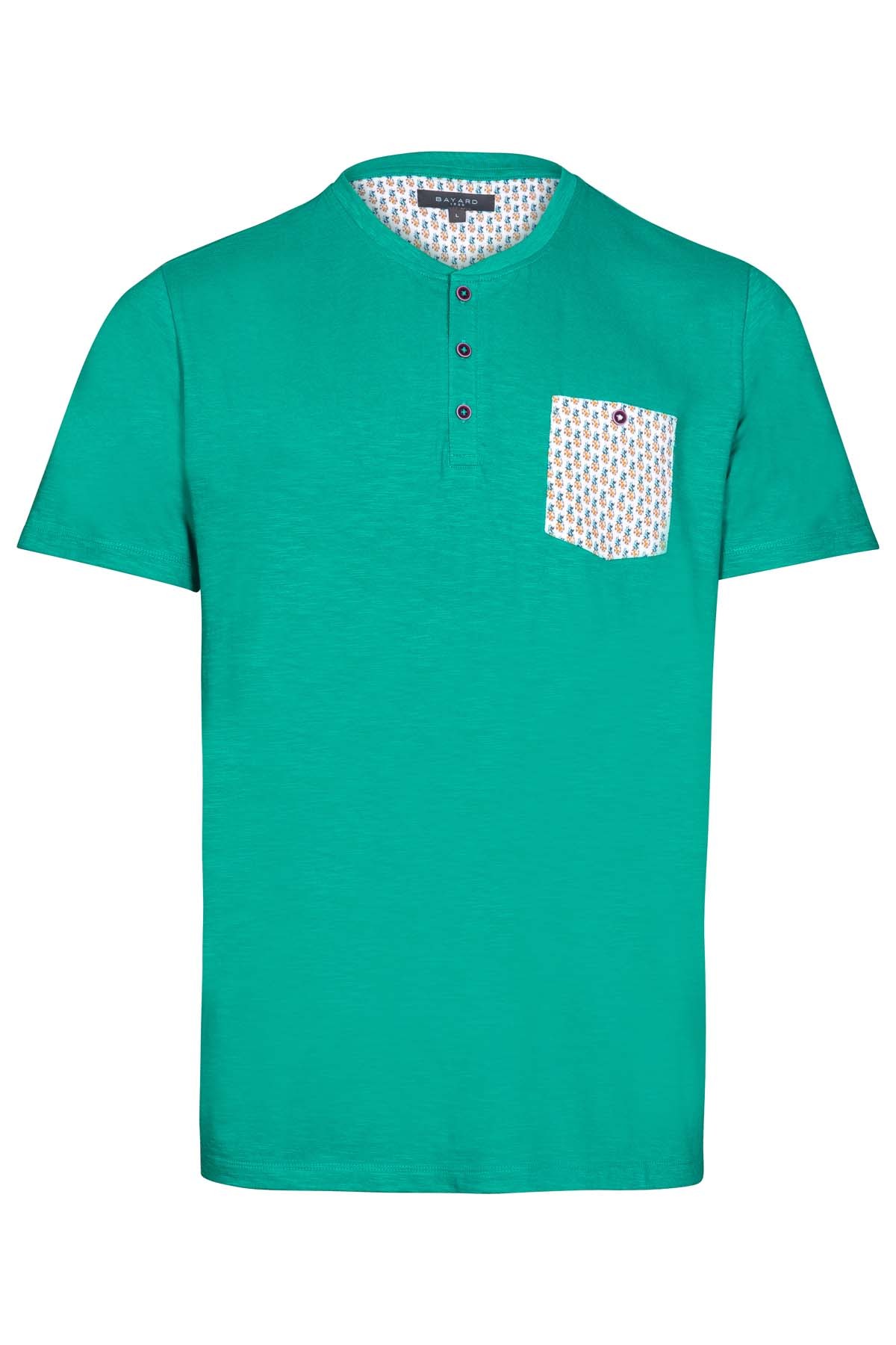 t-shirt vert émeraude en coton Bayard