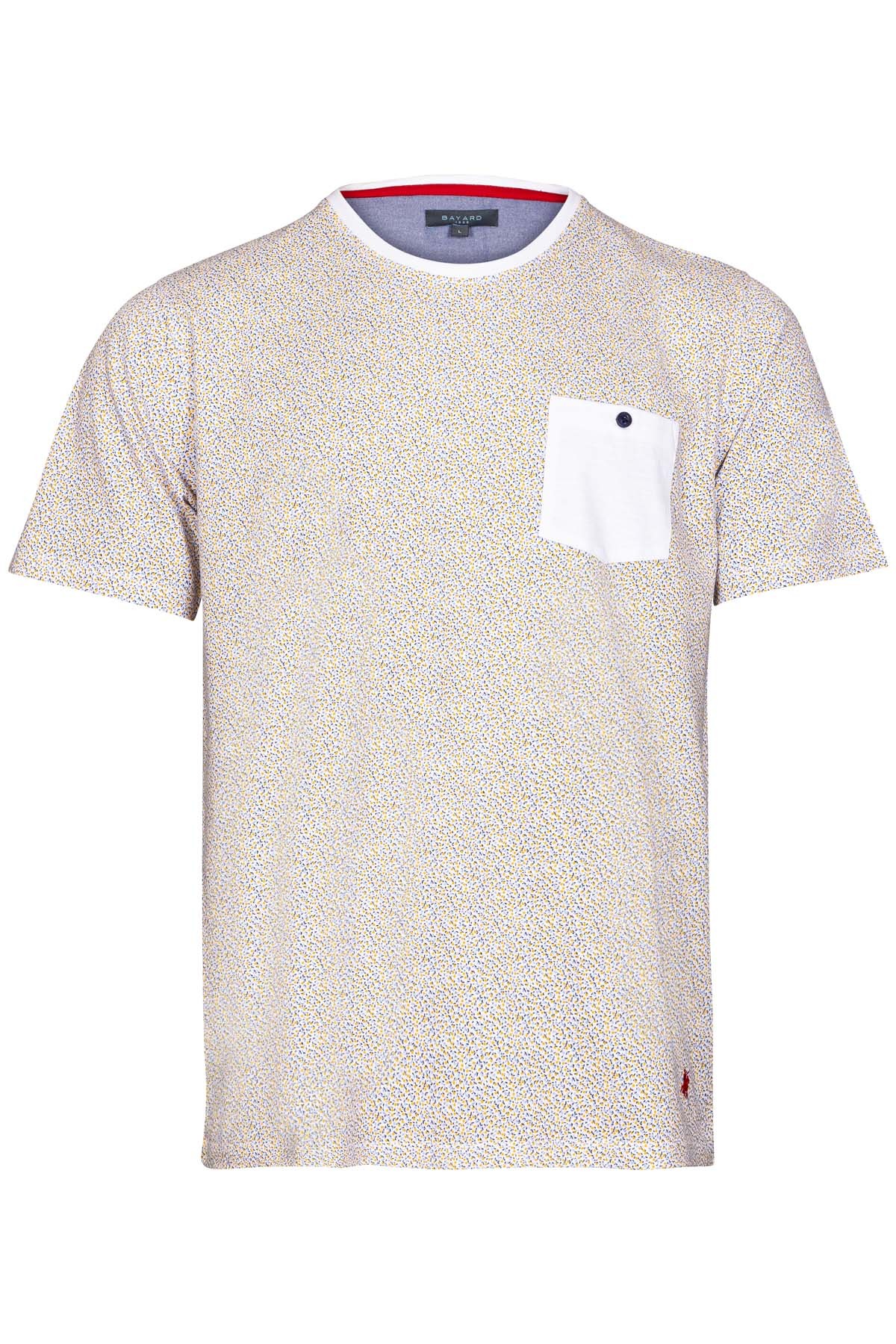 t-shirt en coton jaune chiné bayard