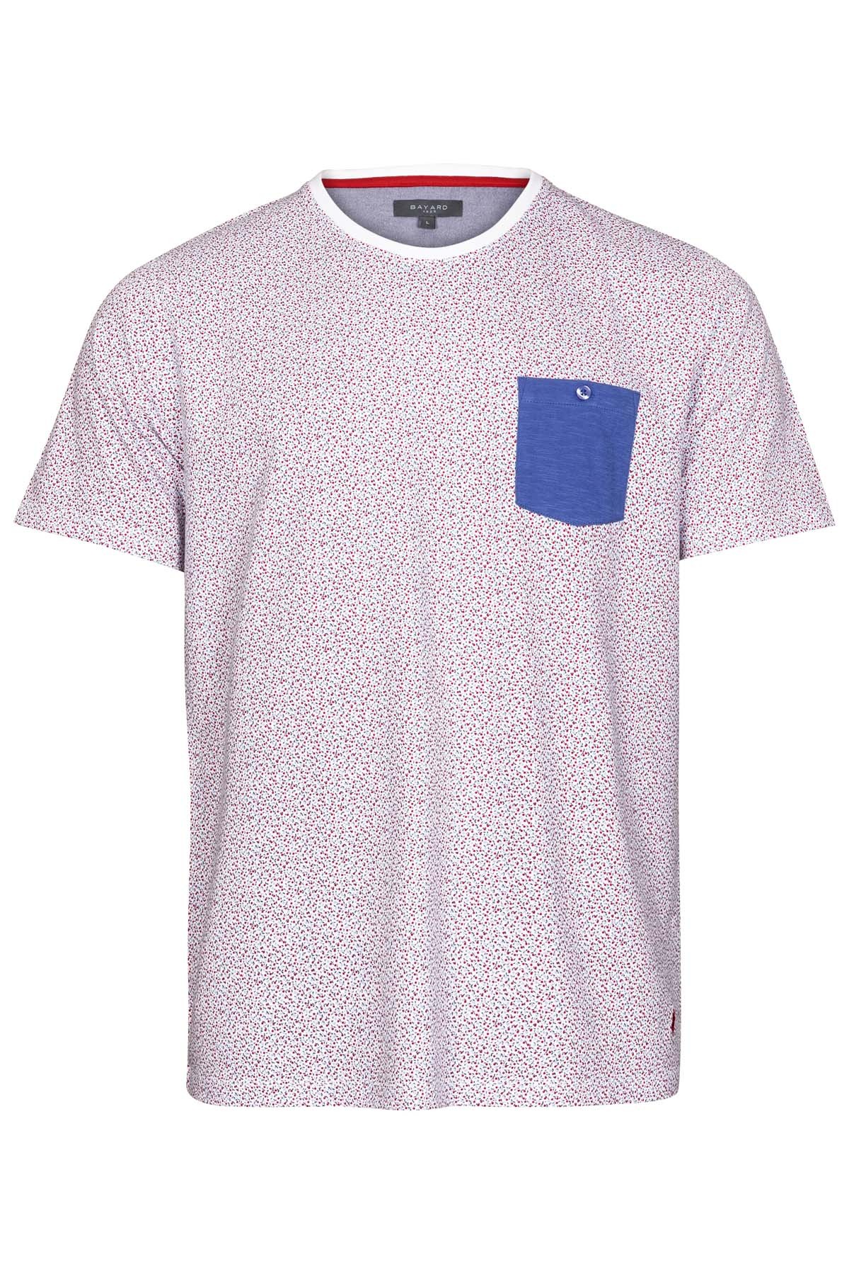 t-shirt col rond rouge chiné Bayard t-shirt col rond rouge chiné Bayard