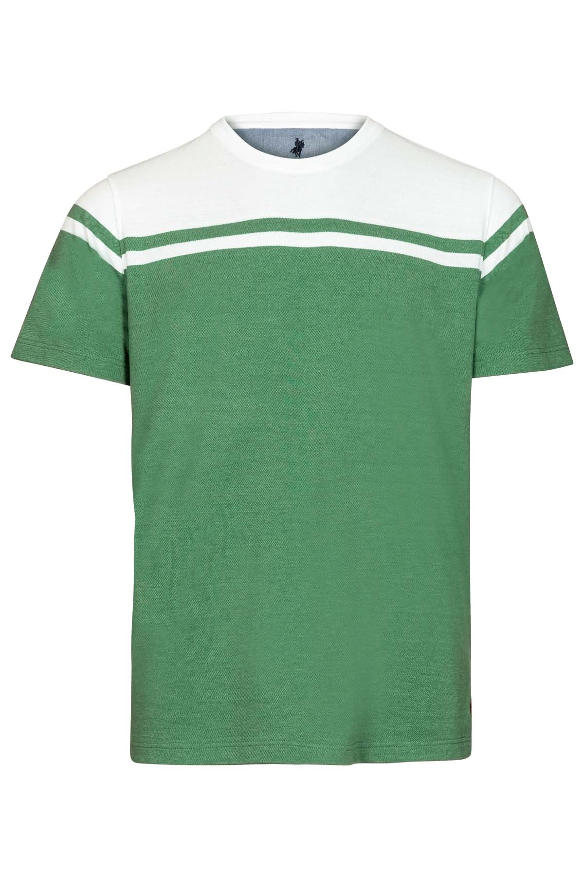 t-shirt vert et blanc en coton Bayard