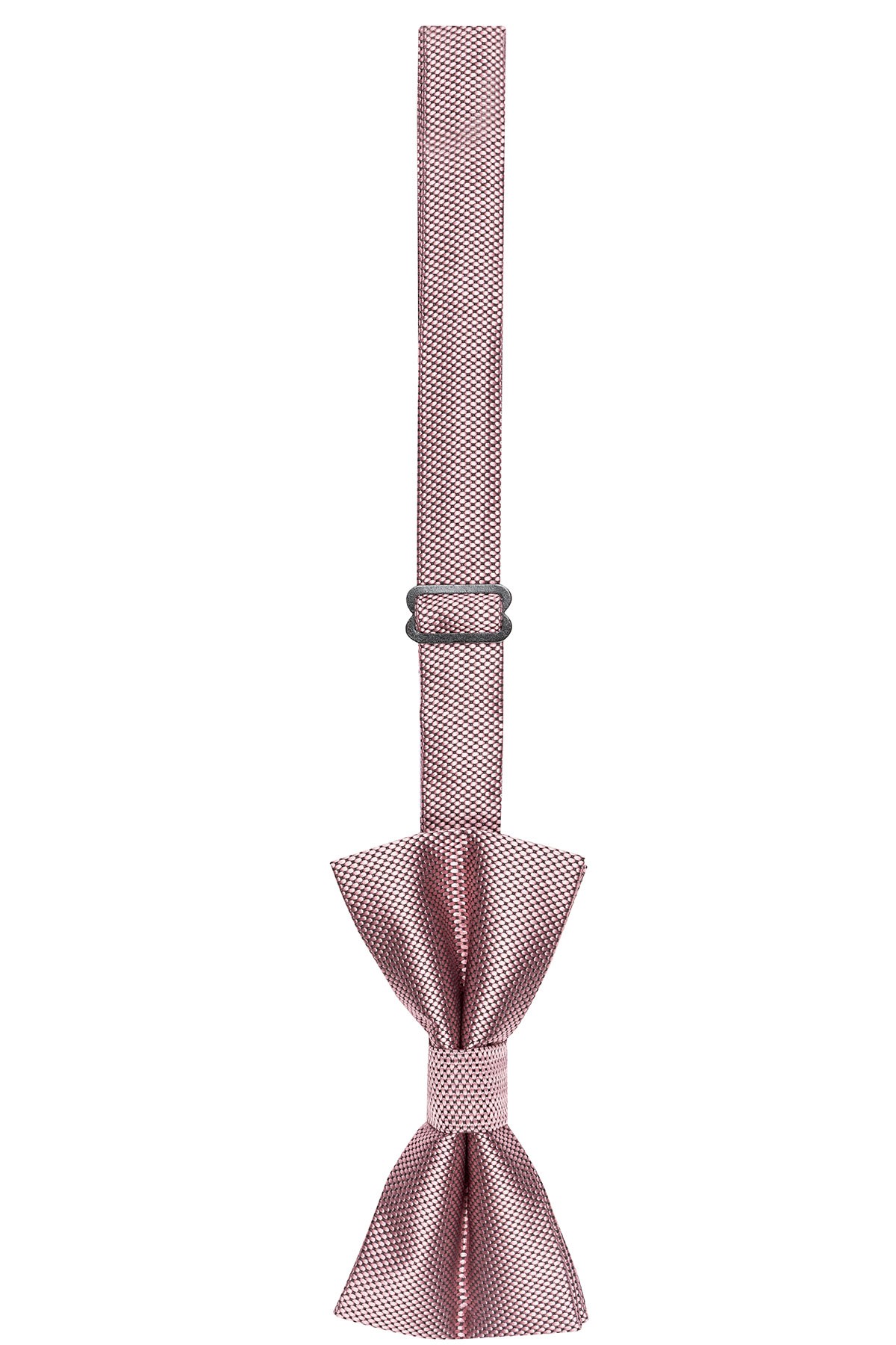 Nœud papillon rose effet tissé satiné bayard Nœud papillon rose effet tissé satiné bayard