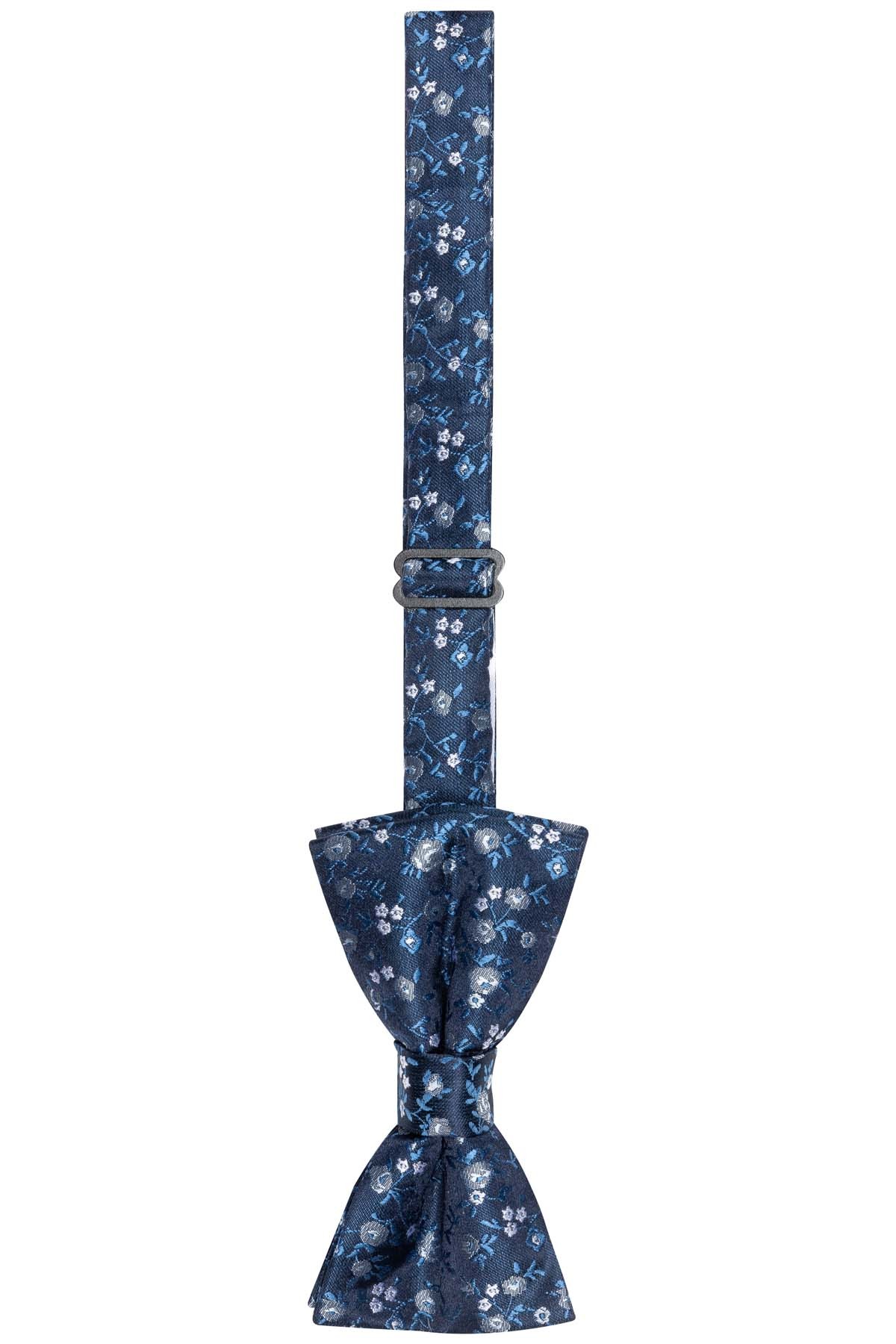Noeud papillon bleu marine à motifs fleuris bleu gris bayard Noeud papillon bleu marine à motifs fleuris bleu gris bayard