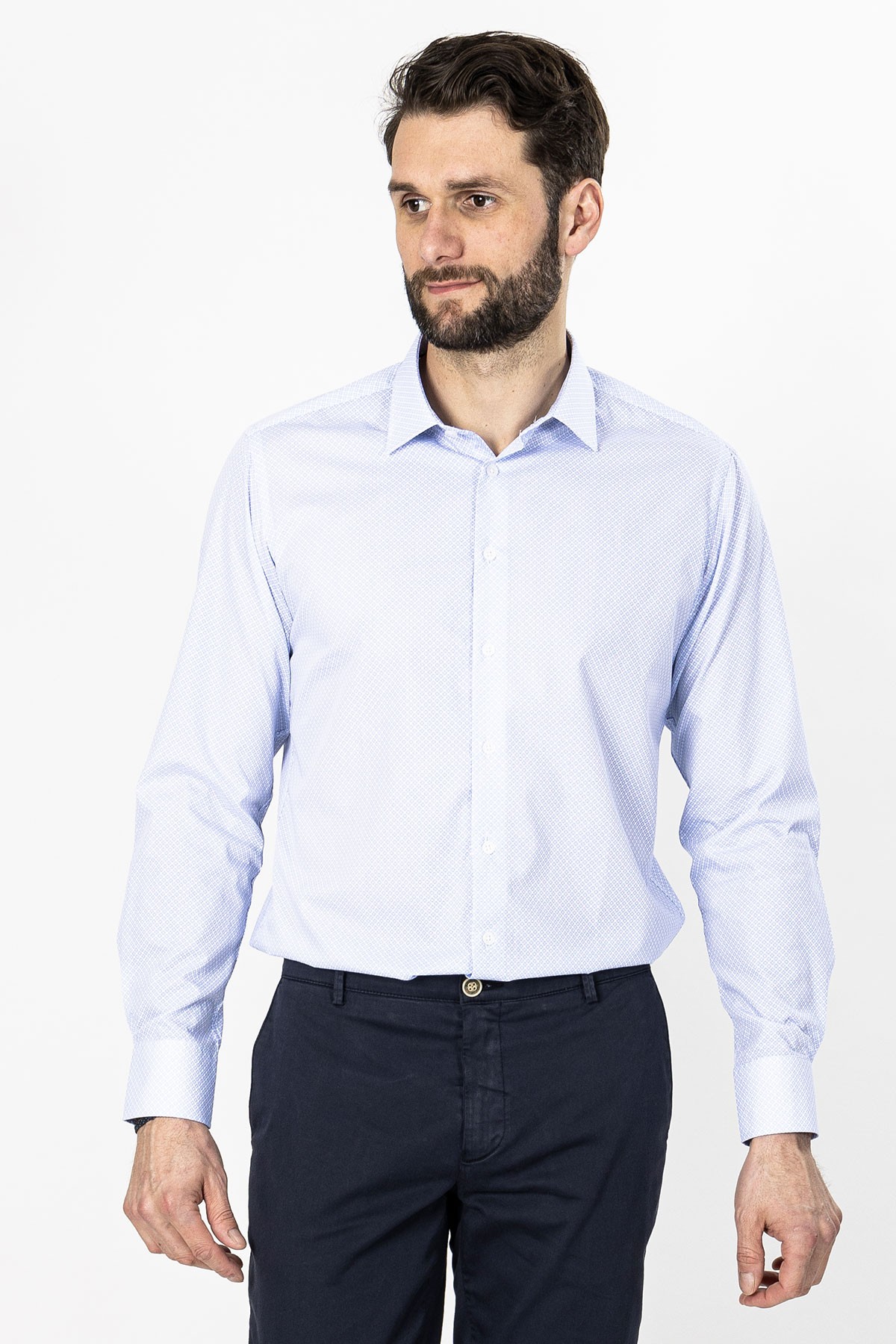 chemise col français couleur bleu ciel bayard