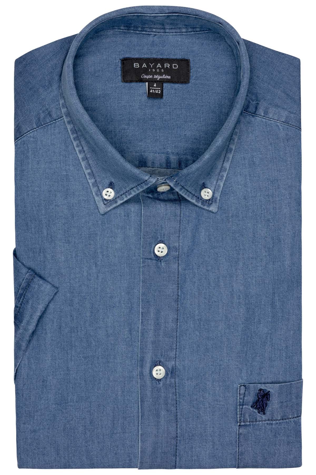 chemise manches courtes en jean bayard