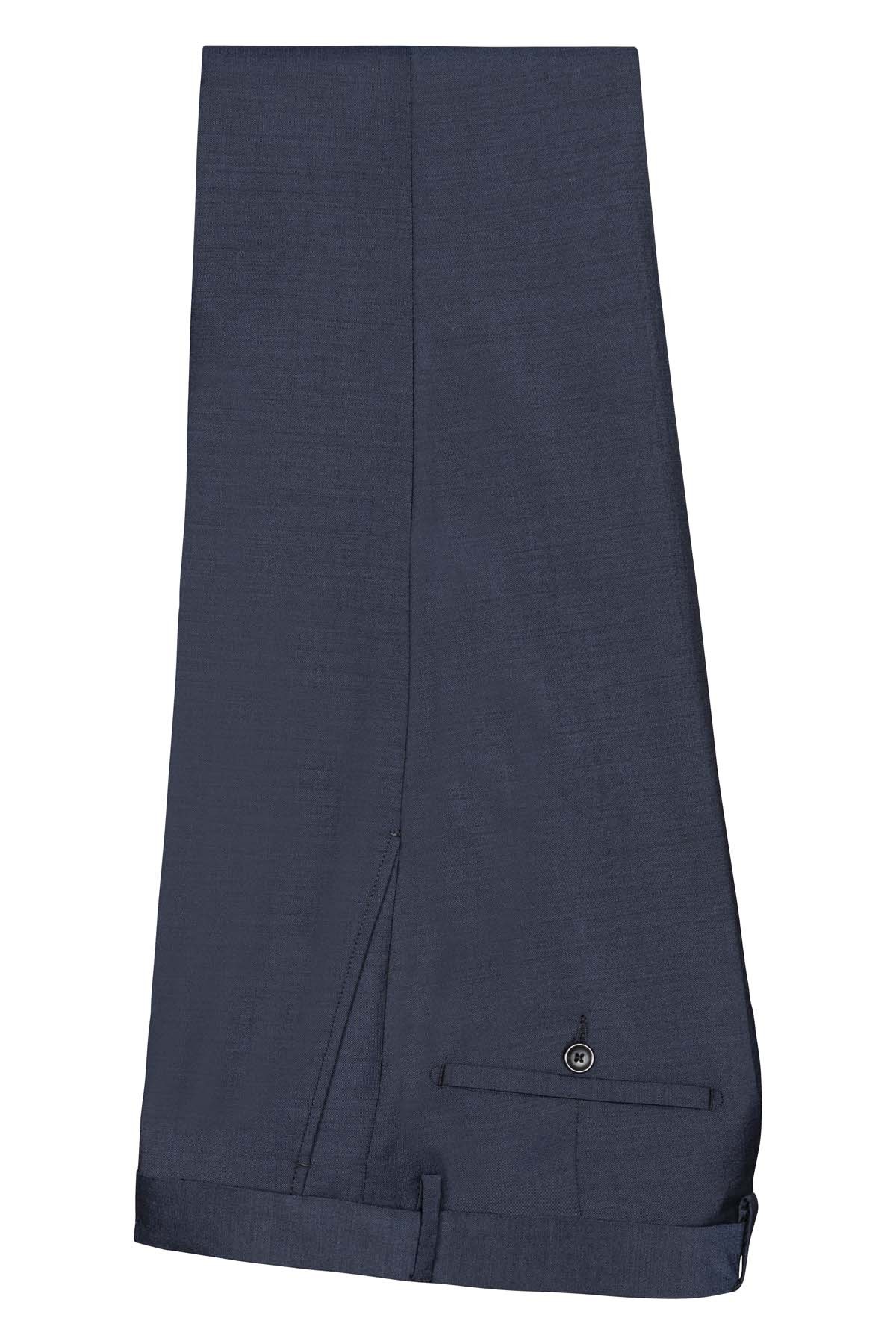 pantalon bleu marine en laine mélangée bayard pantalon bleu marine en laine mélangée bayard