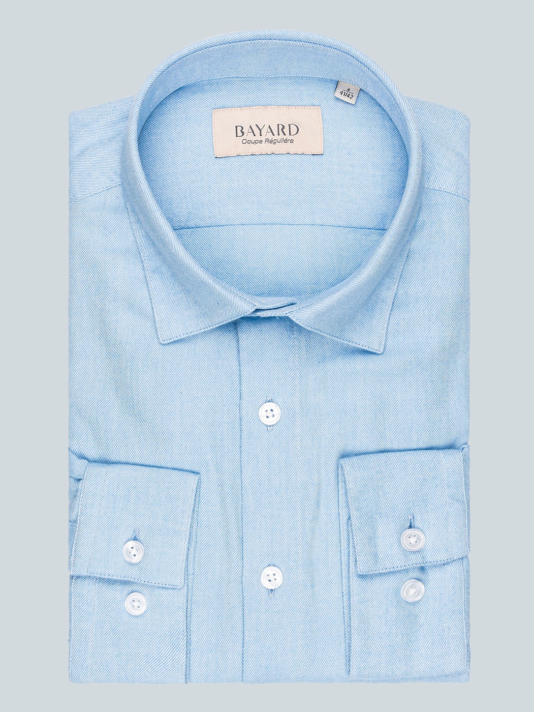 Chemise bleu ciel en flanelle