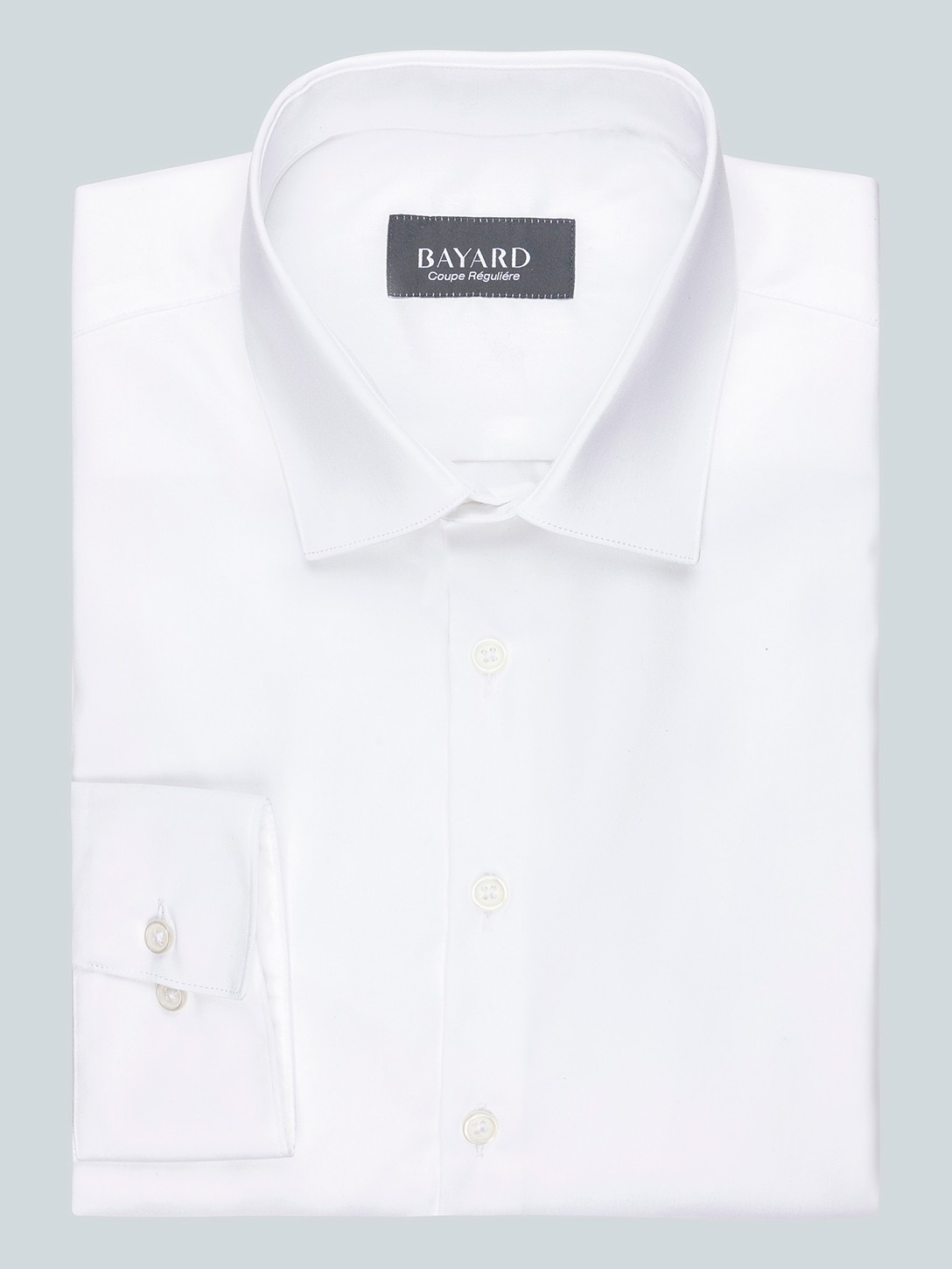 Chemise blanche régulière en twill non iron