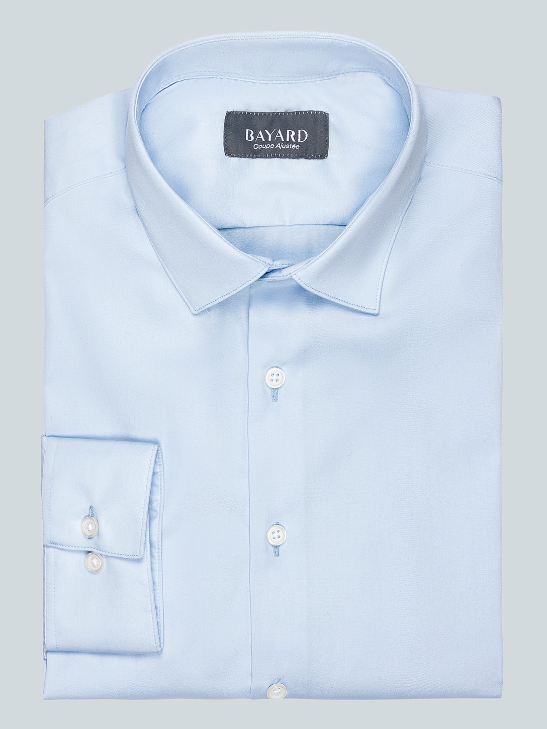 Chemise bleue ajustée en twill non iron Chemise bleue ajustée en twill non iron