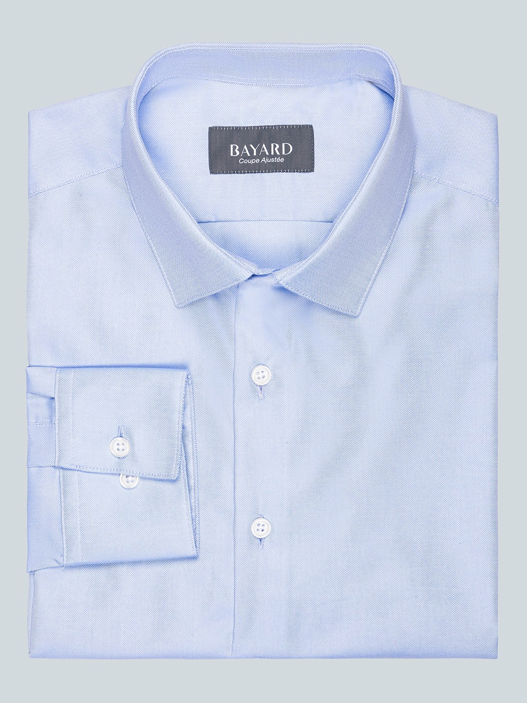 Chemise Oxford bleue ajustée non iron