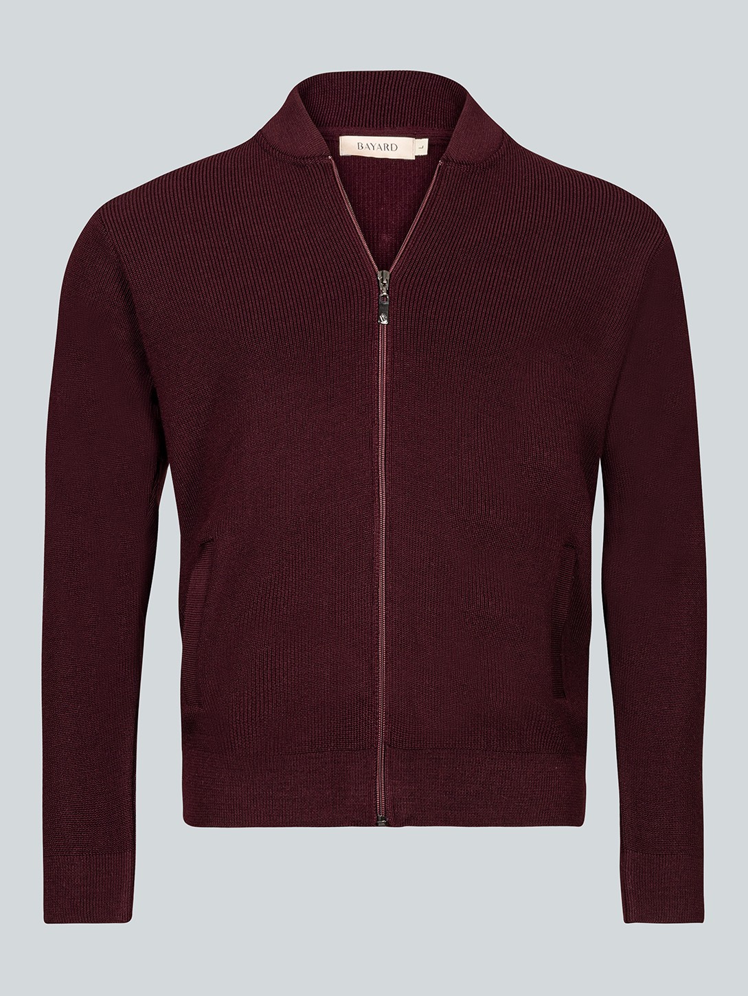 Gilet zippé bordeaux