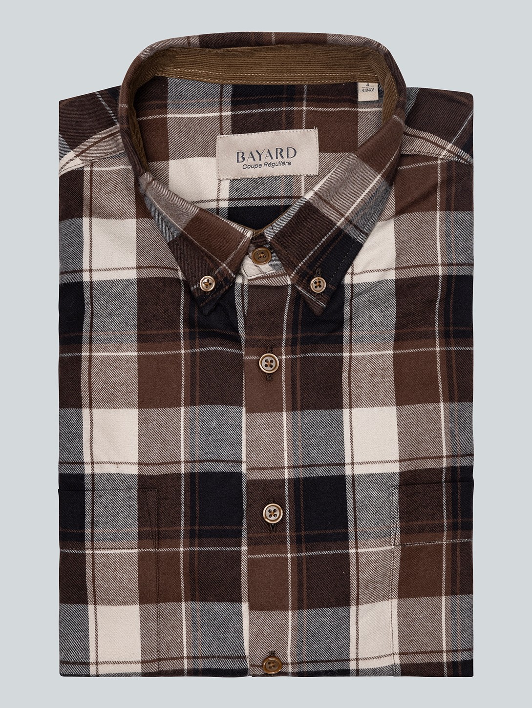 Chemise online marron homme