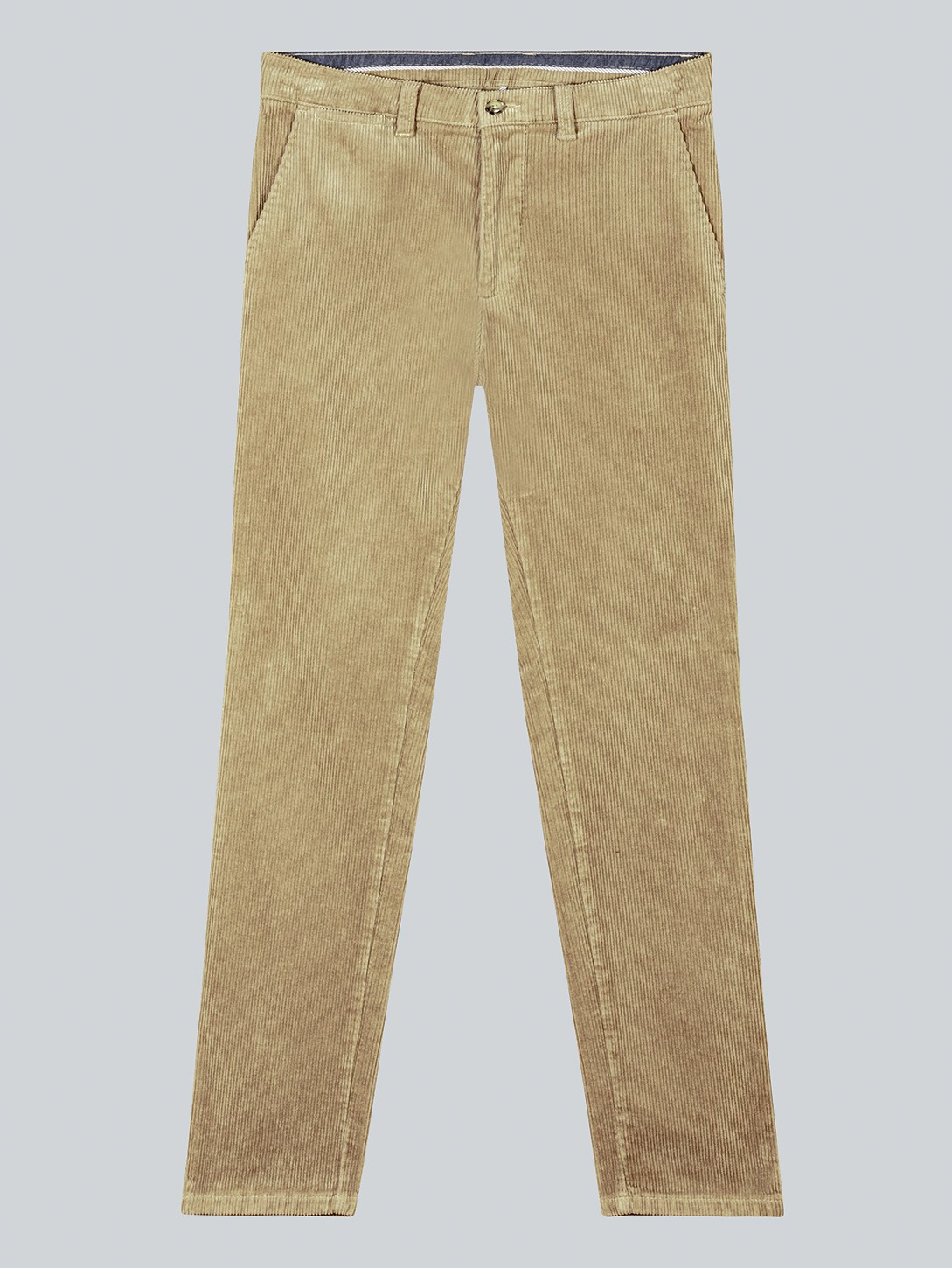 Chino en velours stretch beige