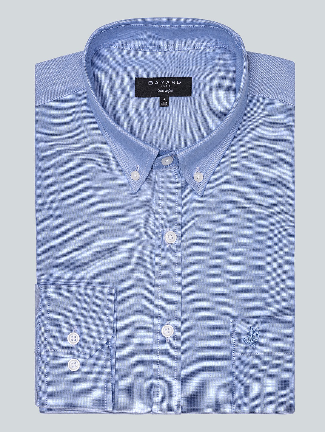 Chemise ciel en oxford coupe confort