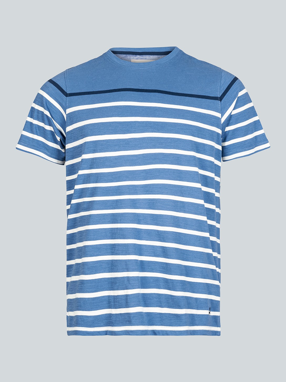 T-Shirt indigo Marin rayé blanc et marine