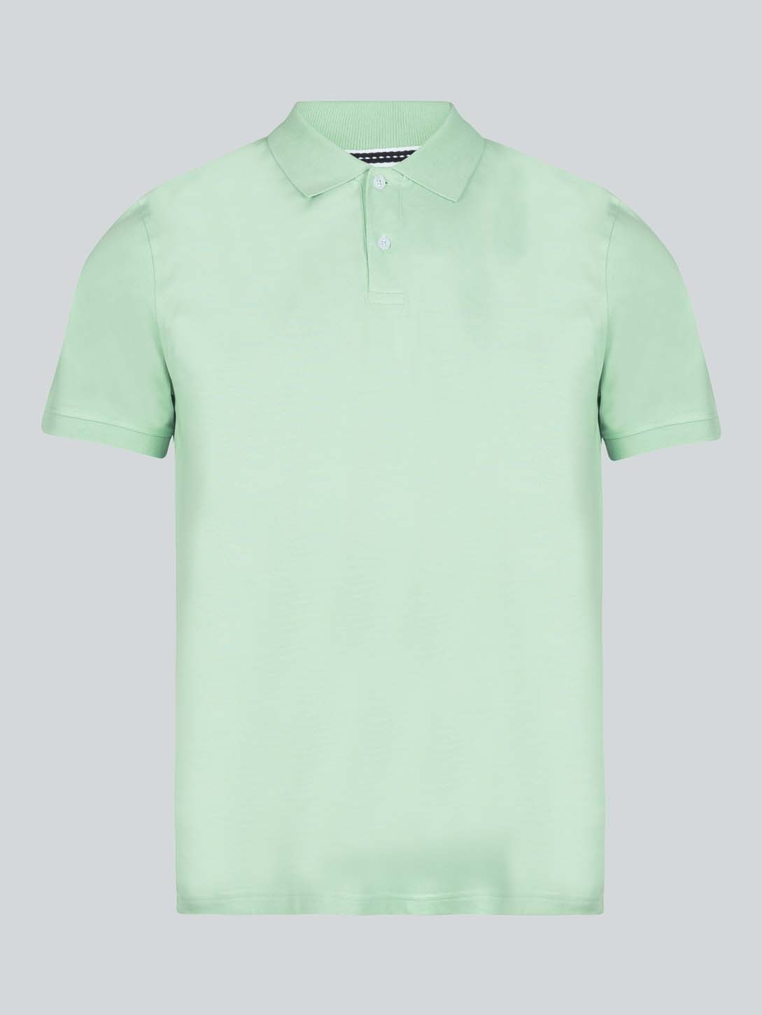 Polo vert clair en coton