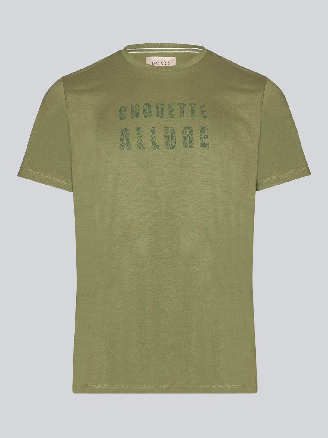 T-Shirt kaki Chouette Allure en coton bio