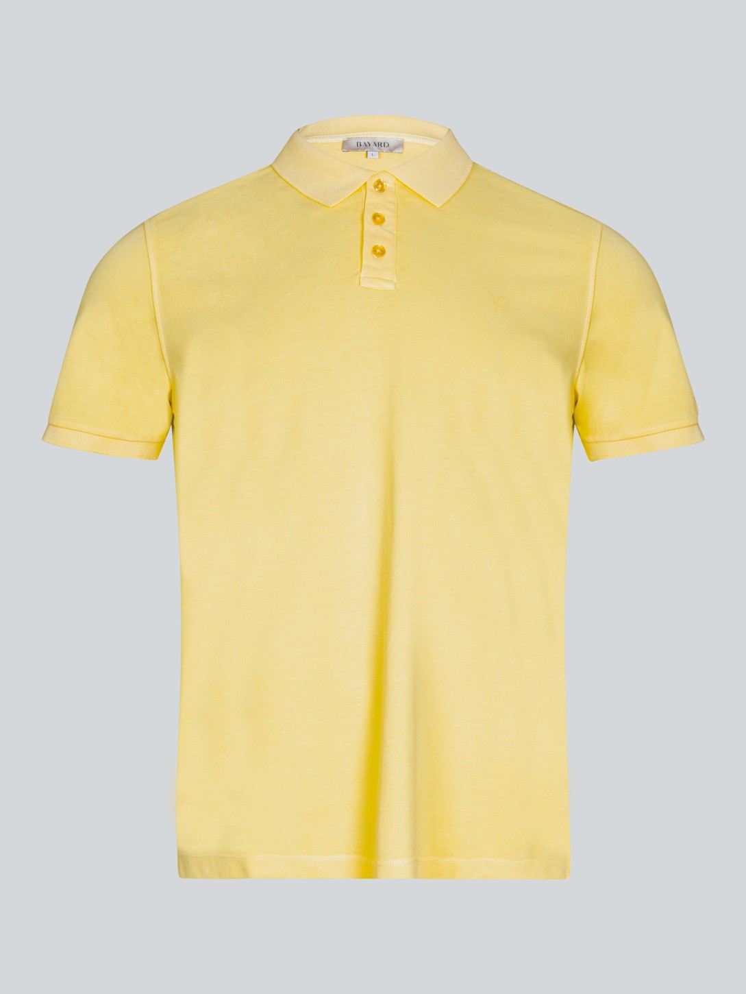 Polo jaune en coton bio Vintage