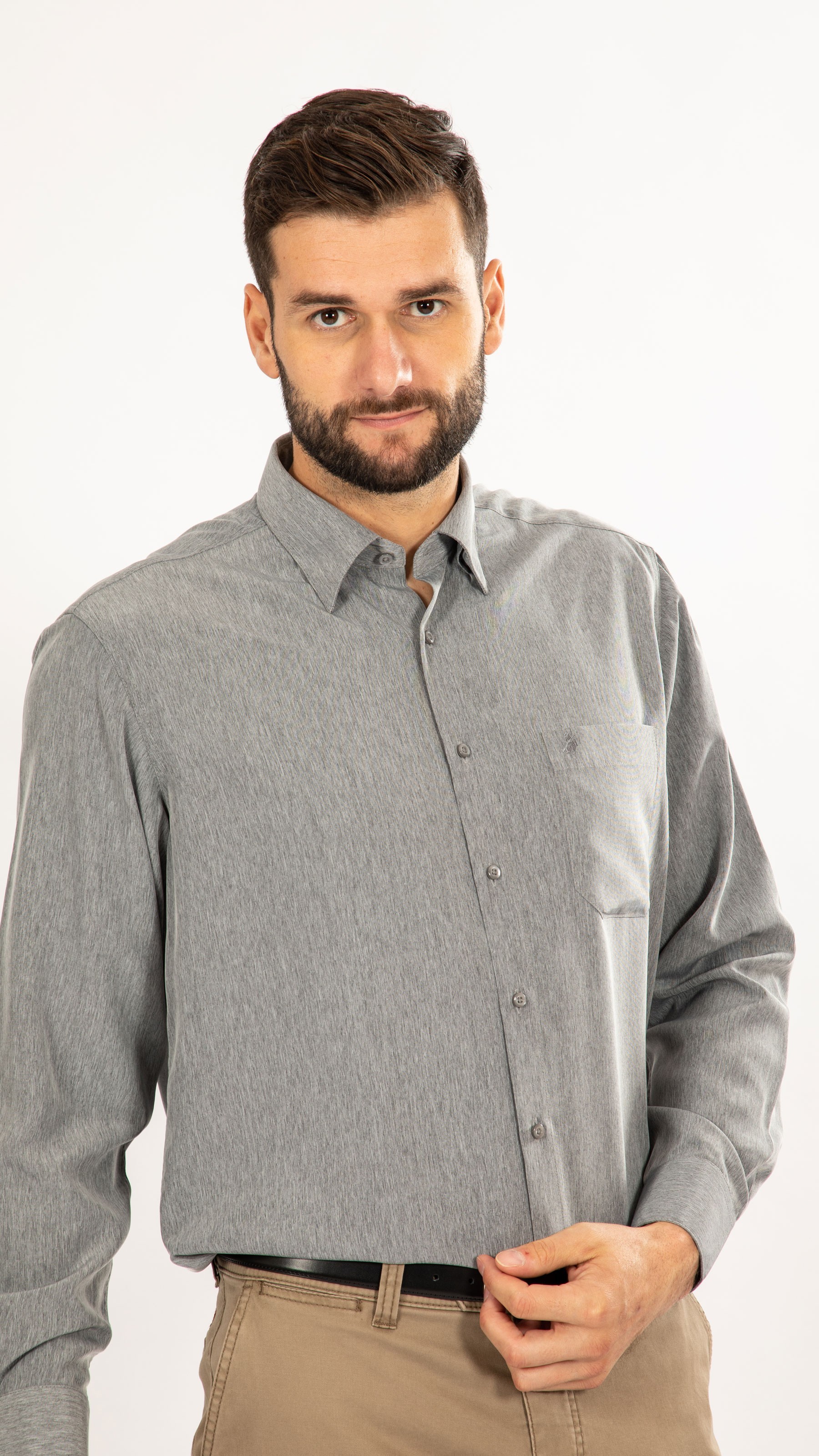 chemise sans repassage gris perle chemise sans repassage gris perle