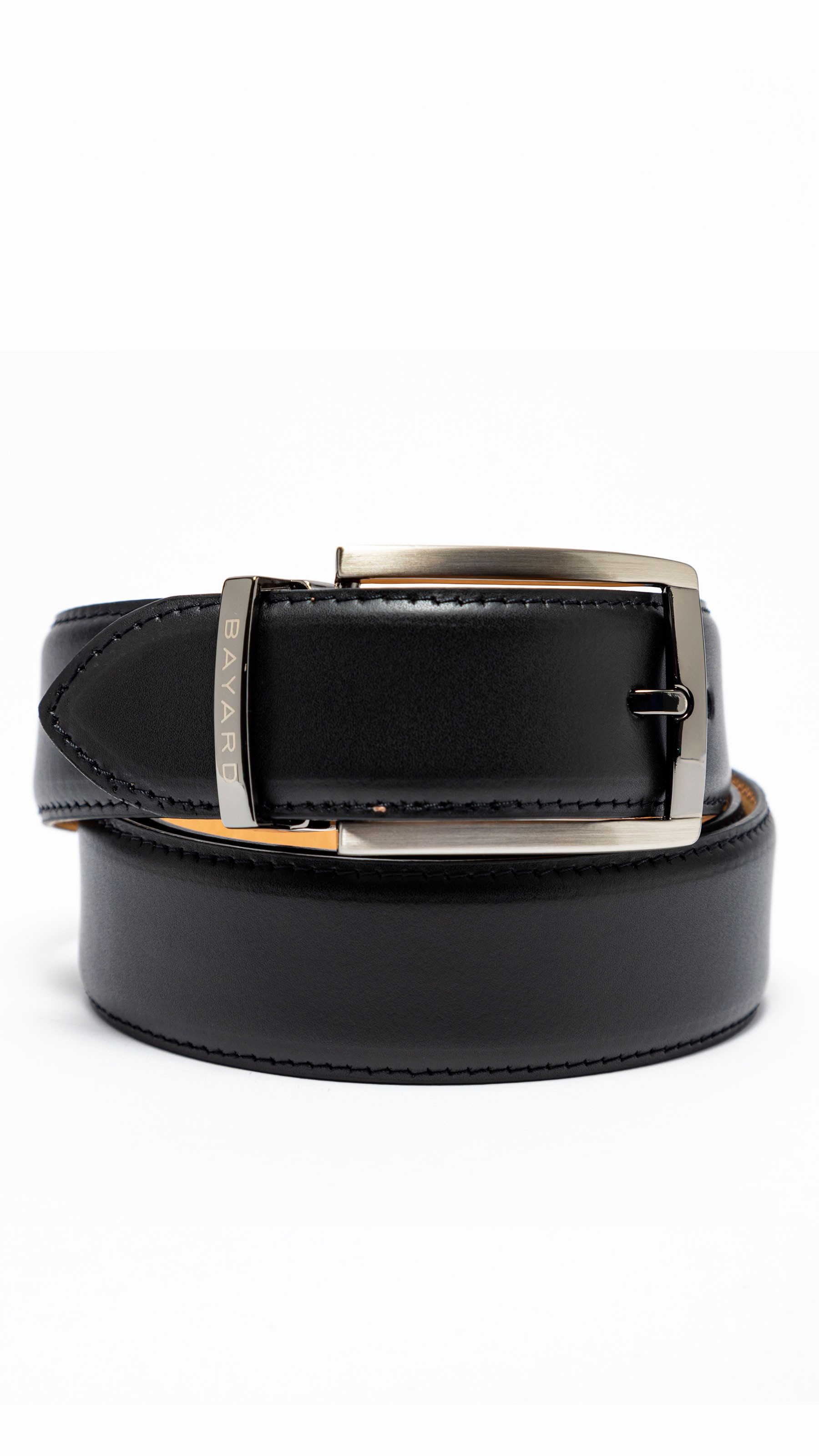 Ceinture en croûte de cuir noire