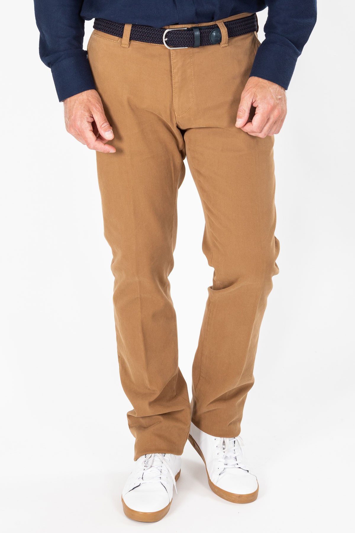 Chino beige en coton stretch