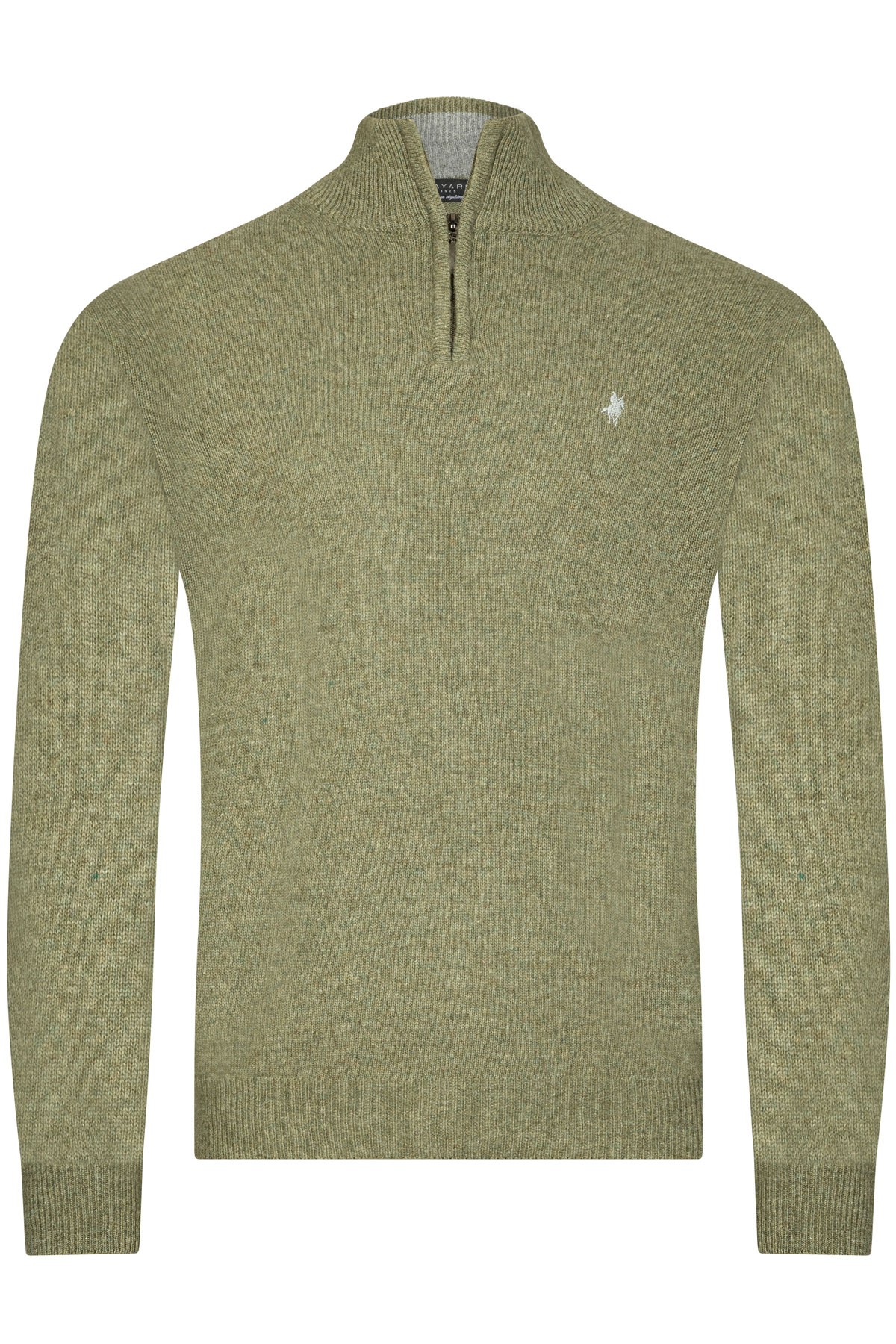 Pull col camionneur kaki en laine d'agneau Pull col camionneur kaki en laine d'agneau