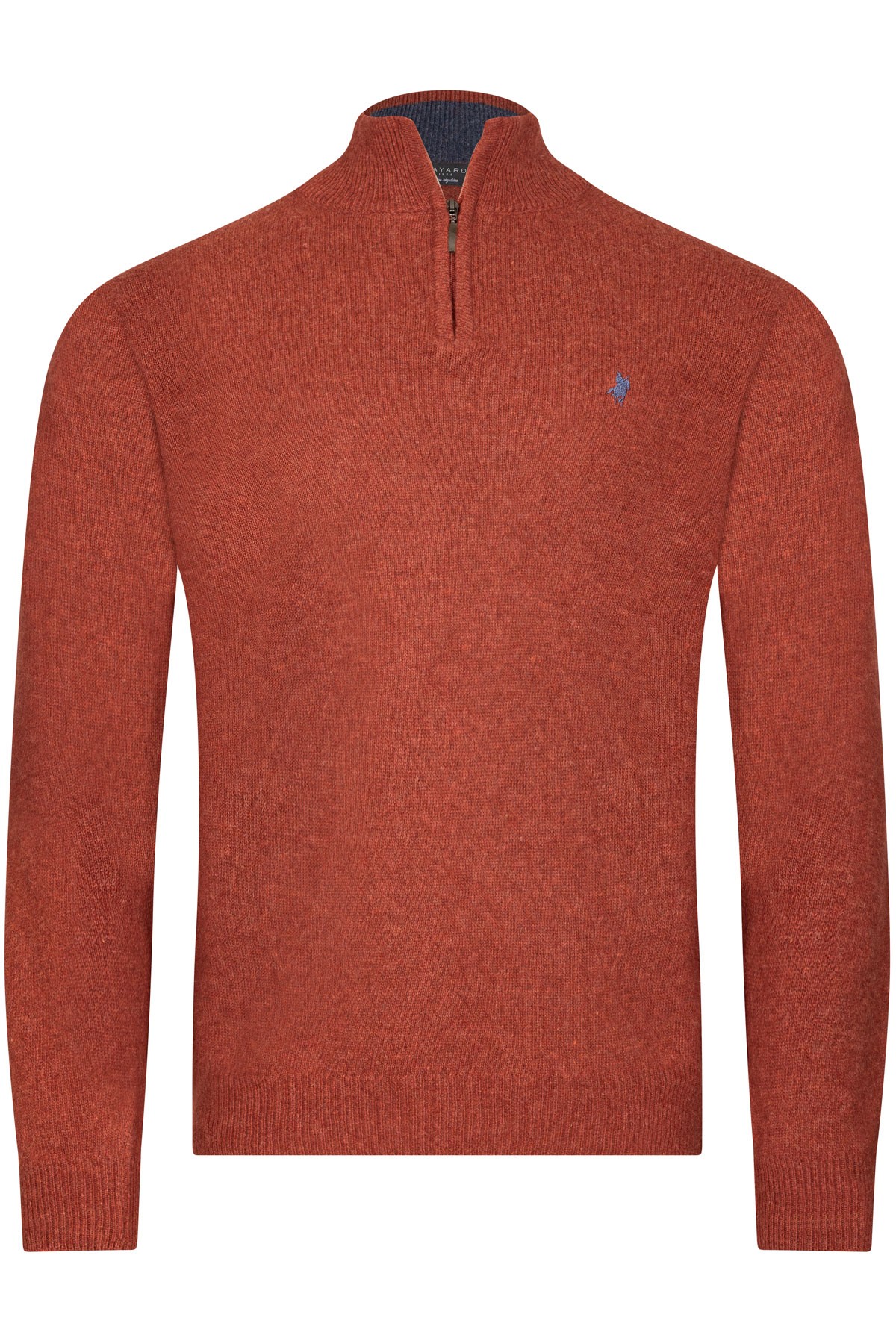 Pull col camionneur rouge en laine d'agneau Pull col camionneur rouge en laine d'agneau