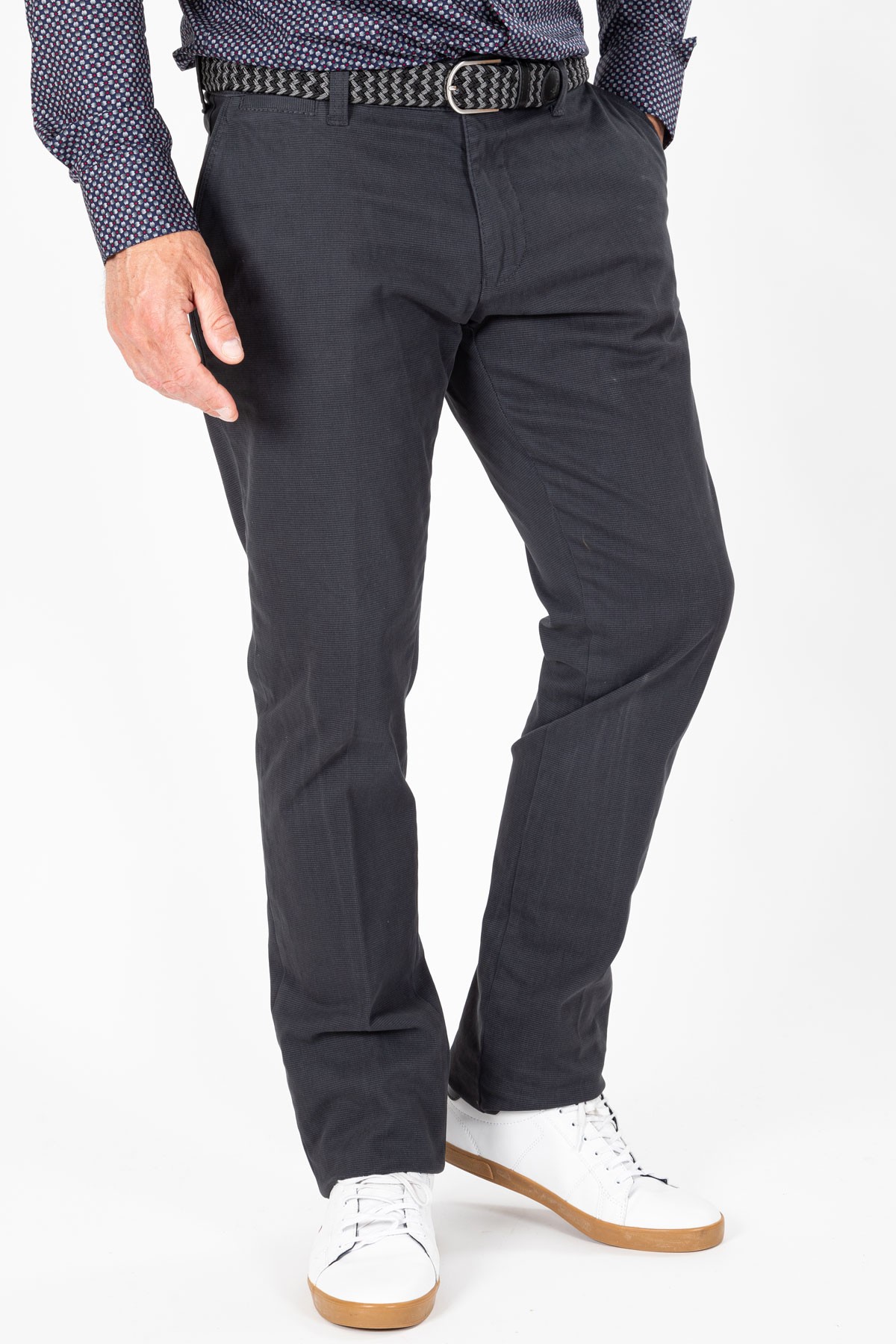 Chino noir en toile stretch