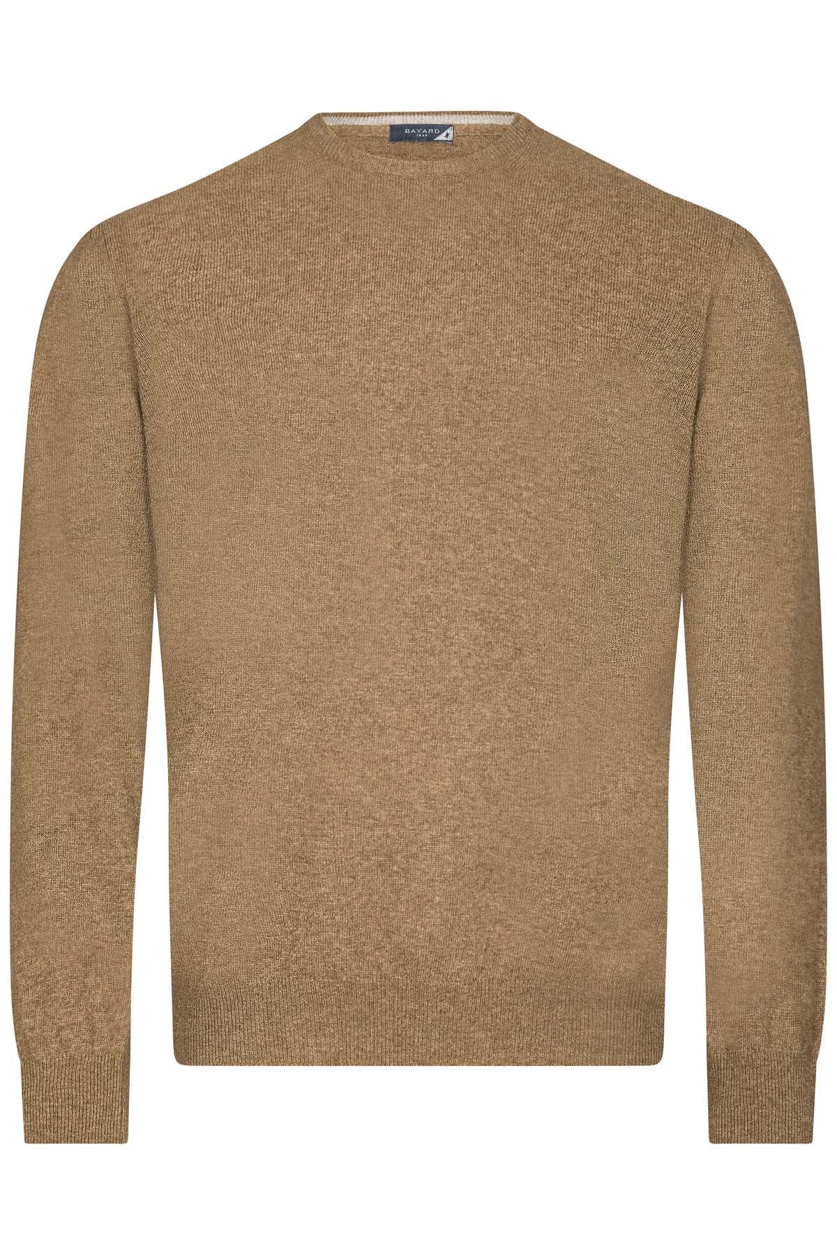 pull noisette col rond en laine mélangée bayard pull noisette col rond en laine mélangée bayard