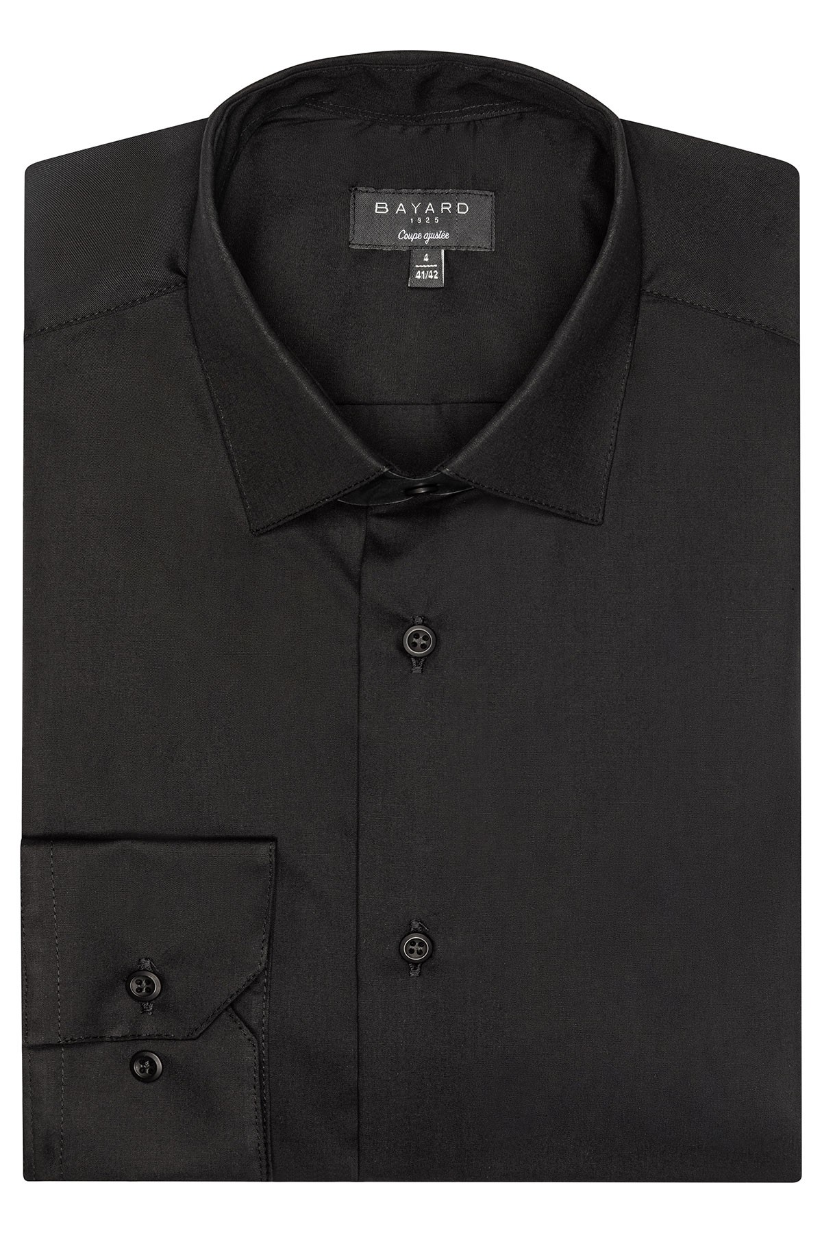 chemise noire coupe ajutée bayard chemise noire coupe ajutée bayard
